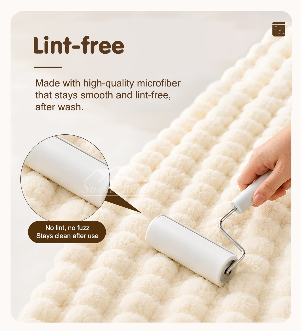 Bubble Plush Blanket Lightweight-5